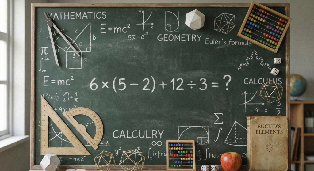 Quanto é 6 × (5 – 2) + 12 ÷ 3? Apenas 1% das pessoas está entre quem acerta o resultado