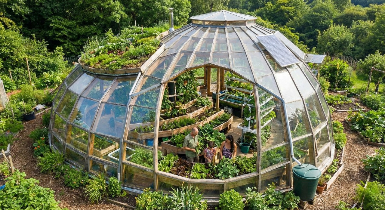 Eles moram dentro de uma estufa gigante com árvores frutíferas e não pagam conta de luz