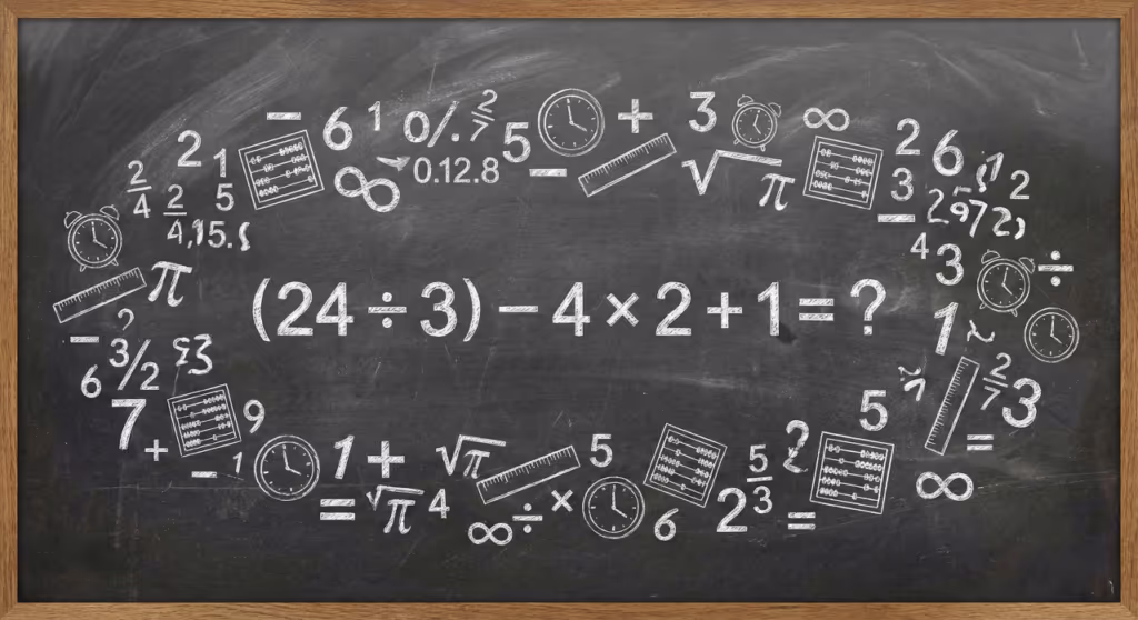 Você acha que consegue resolver a equação (24 ÷ 3) – 4 × 2 + 1 em menos de 28 segundos?