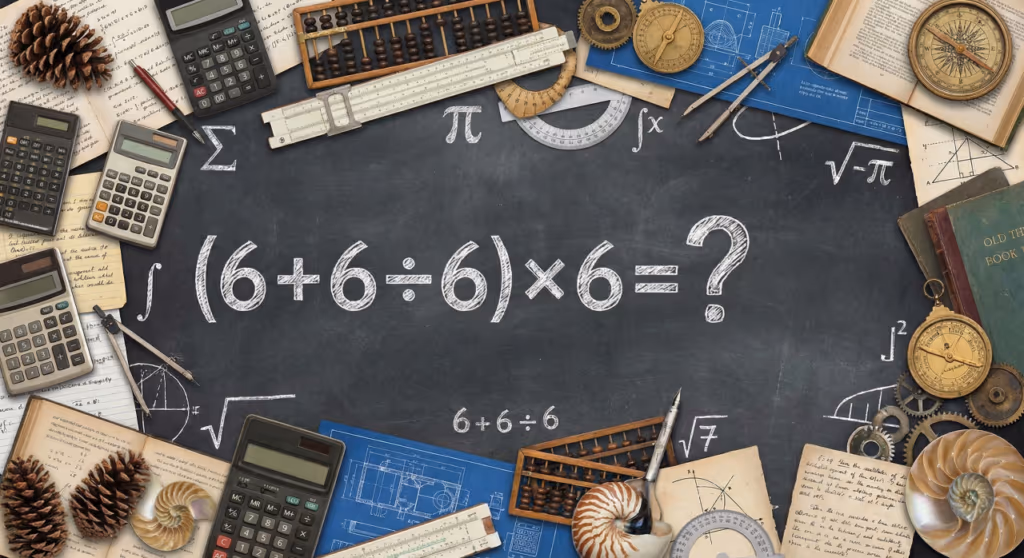 Quanto é (6 + 6 ÷ 6) × 6? Essa expressão com vários números 6 deixa muitos sem dormir