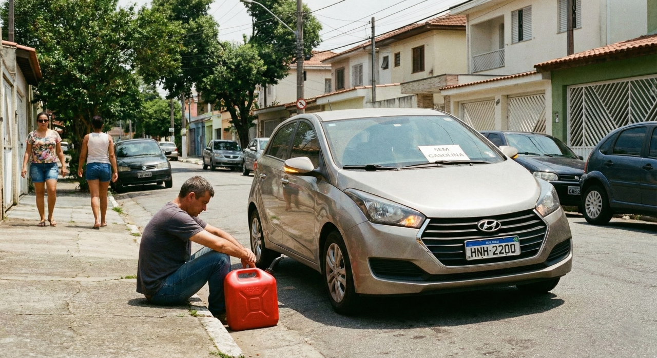 O que diz a lei sobre ficar sem combustível no meio da rua?