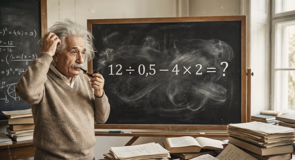 Quanto é 12 × 0,5 – 4 × 2? Como essa conta fez milhares se confundirem com o resultado