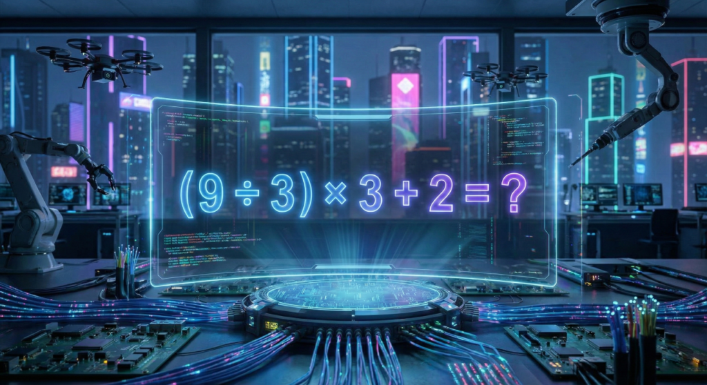 Você consegue resolver (9 ÷ 3) × 3 + 2 em menos de 24 segundos?
