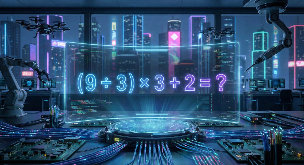 Você consegue resolver (9 ÷ 3) × 3 + 2 em menos de 24 segundos?