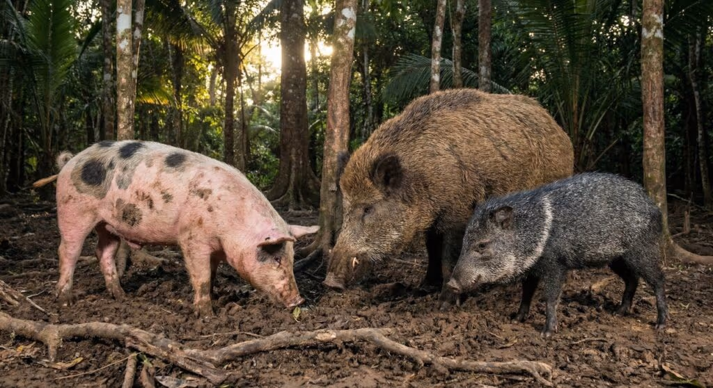 Qual a diferença entre porcos, javalis e caititus e por que javalis são perigosos no Brasil?
