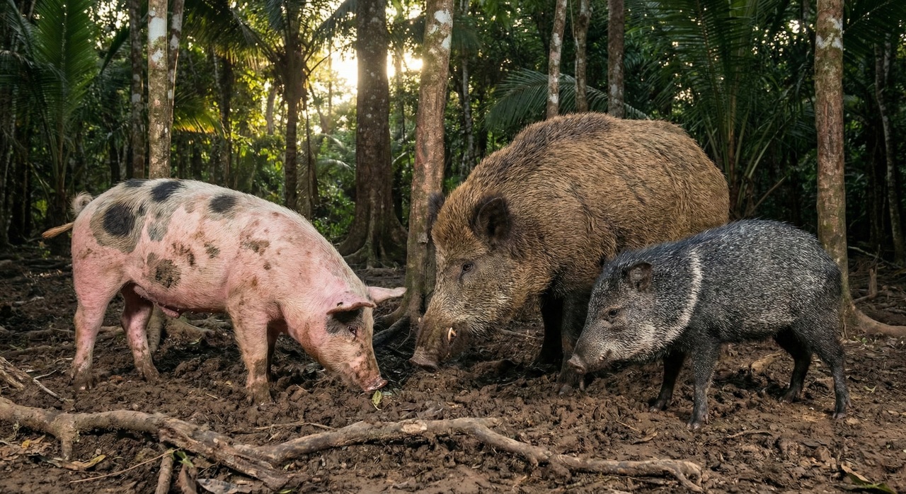 Qual a diferença entre porcos, javalis e caititus e por que javalis são perigosos no Brasil?