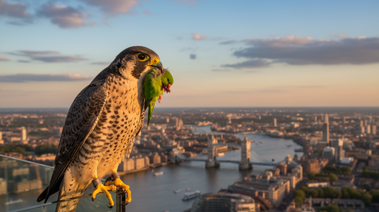 Falcão-peregrino volta às cidades para acabar com a “praga verde”