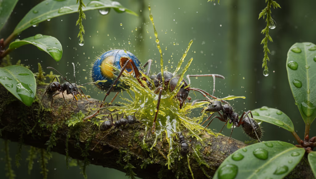 Formigas se sacrificam e explodem para proteger a colônia