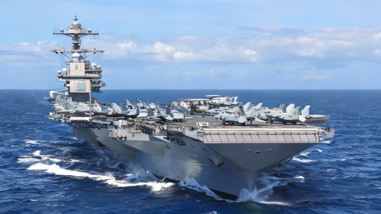 O porta-aviões mais poderoso da Marinha USS Gerald R. Ford será levado além do limite