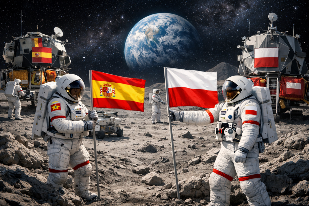 Polônia e Espanha são os países europeus que mais aumentaram sua contribuição para o espaço e por motivos muito diferentes