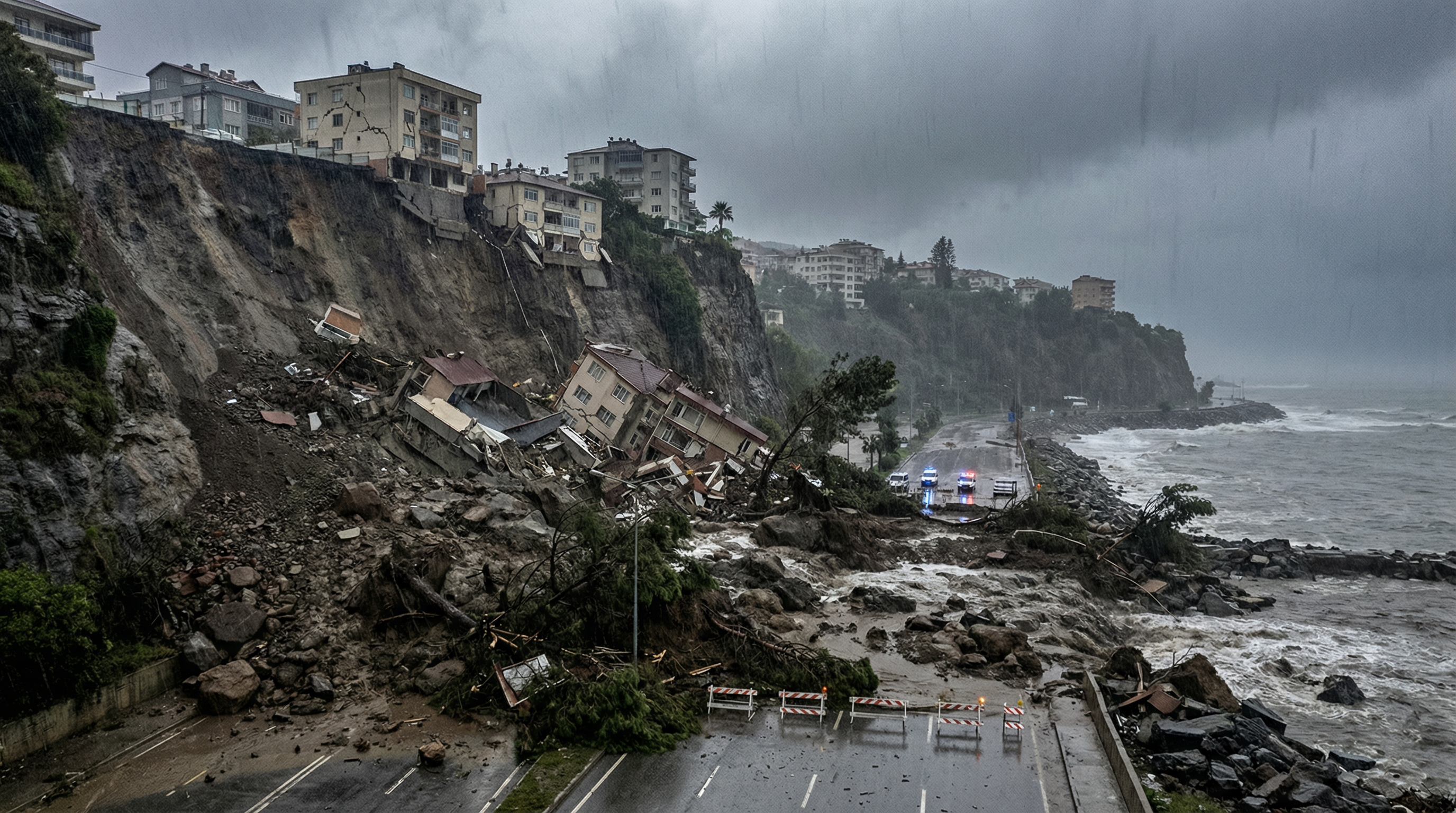 Tempestade deixa cidade a beira do precipício e milhares precisam ser evacuados