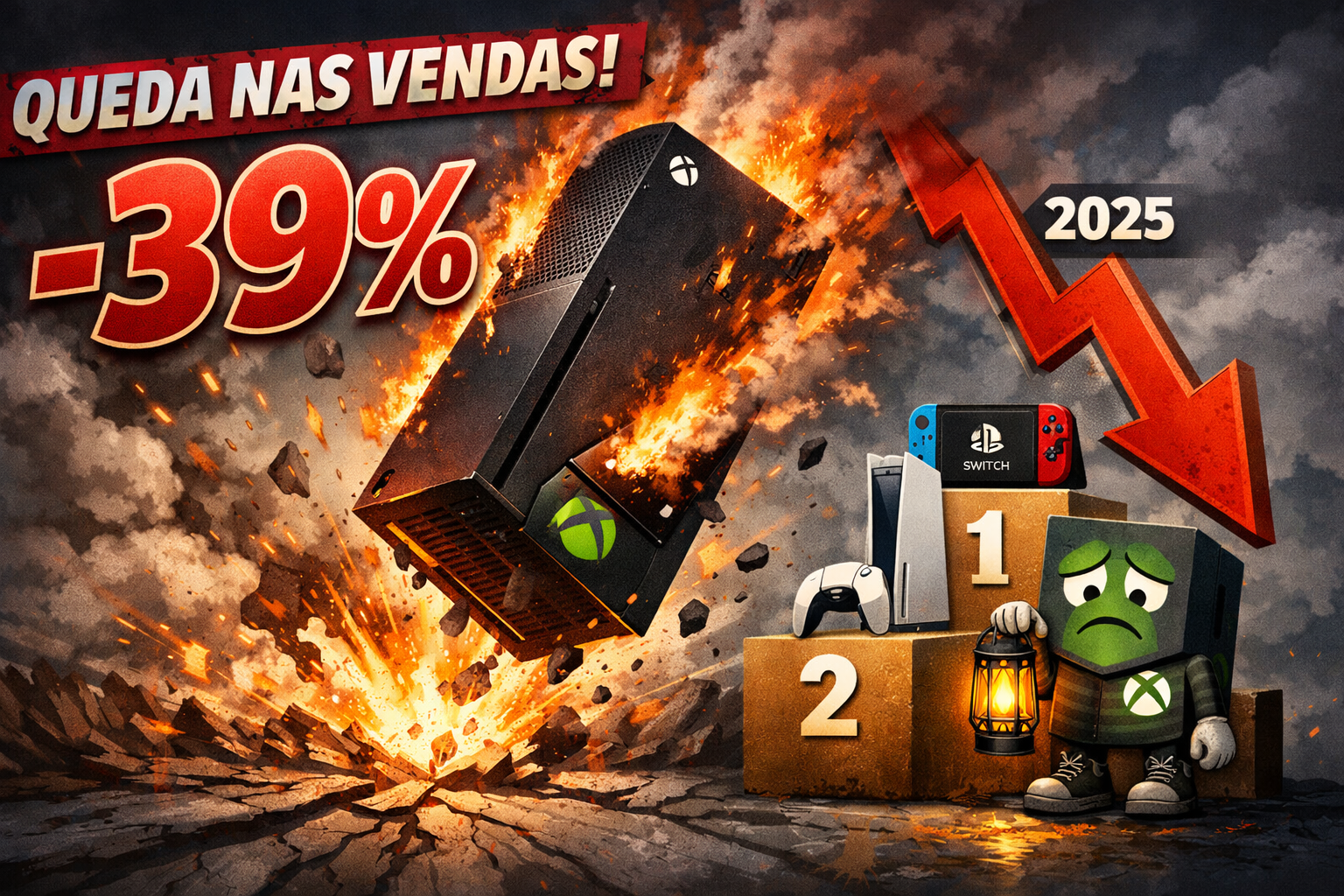 Xbox “despenca” e console da Microsoft segura lanterna de vendas em 2025
