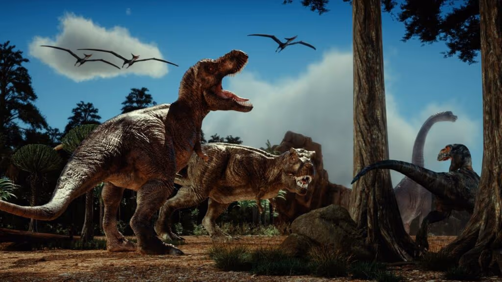 Dinossauros invadem shopping no RS e chamam atenção do público