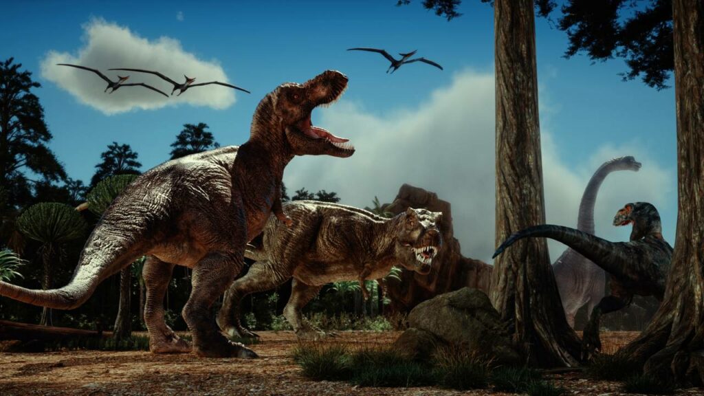 Dinossauros invadem shopping no RS e chamam atenção do público