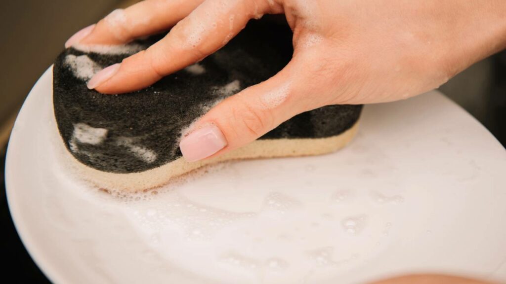 A higienização correta da esponja é essencial para a saúde - Créditos: depositphotos.com / AlexShadyuk