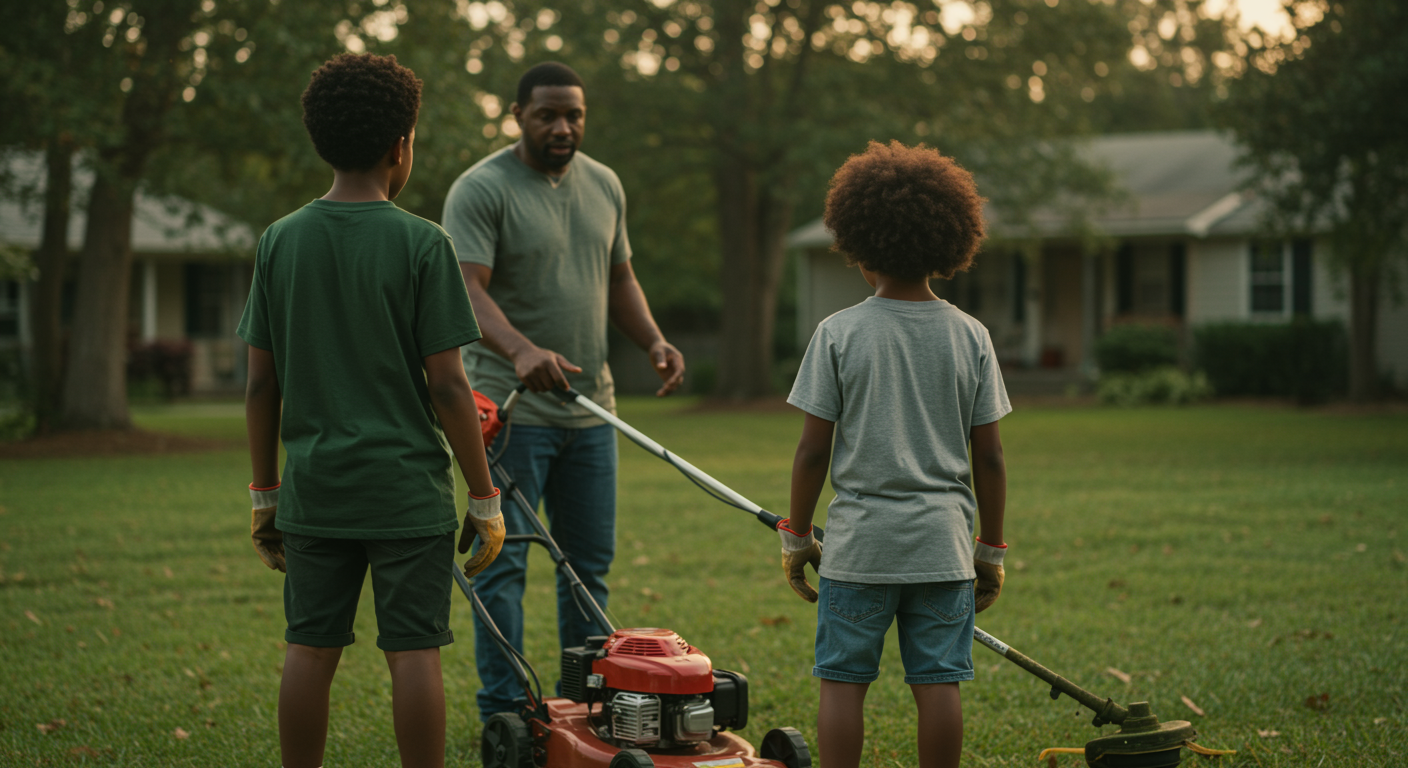 Crianças de 11 anos cortam grama de 50 jardins de graça e “Homem do Cortador de Grama” doou equipamentos para que elas pudessem abrir um negócio