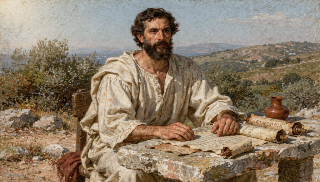 Epicuro, filósofo grego: "Quem não se contenta com pouco, não se contentará com nada"