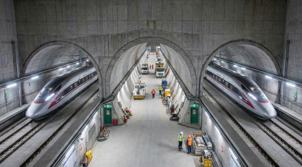 Projeto pode ser tornar o túnel submarino mais longo do mundo, contando com cerca de 123 km de comprimento