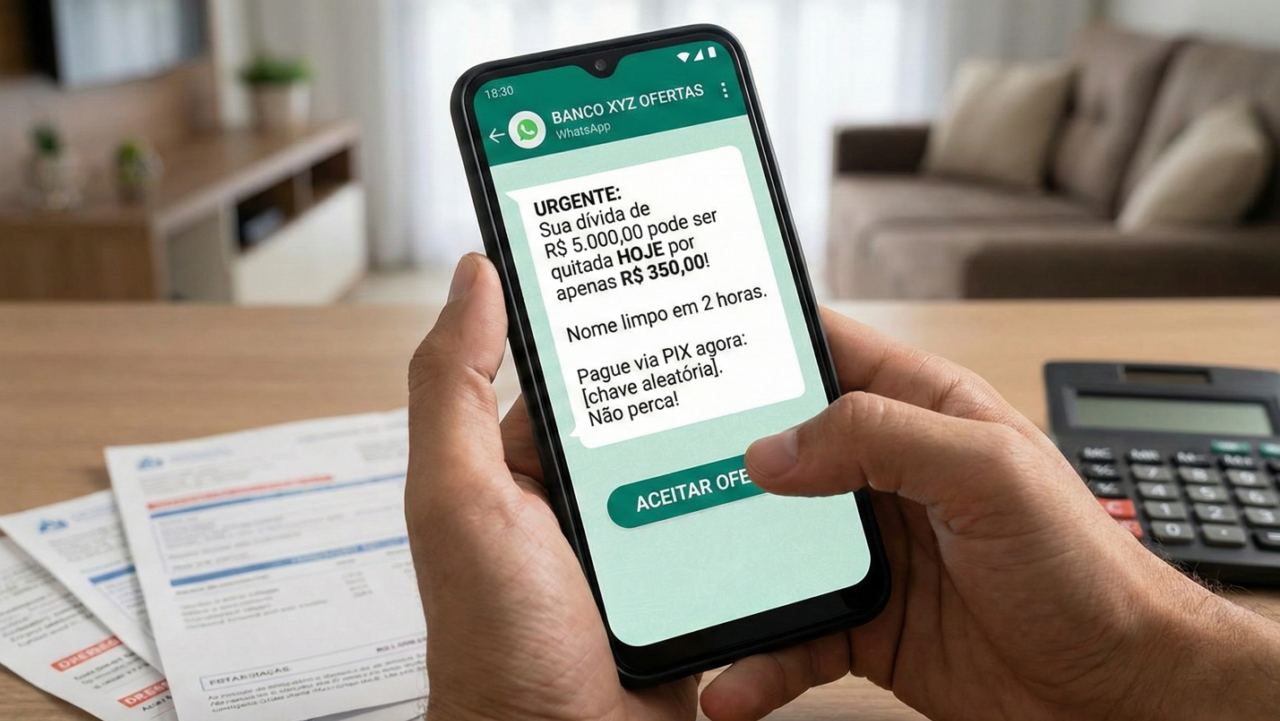 Como o golpe da renegociação de dívida usa urgência e desconto falso para enganar brasileiros