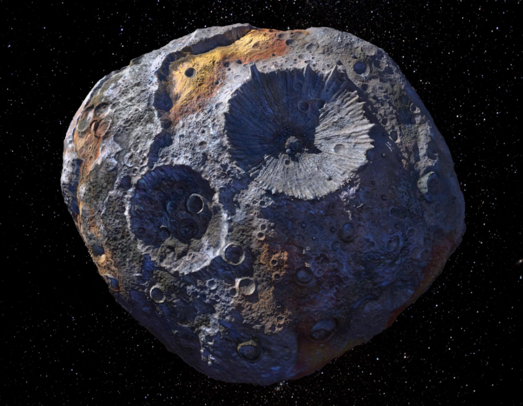 O asteroide Psyche contém toneladas de ouro em sua composição - NASA/JPL-Caltech/ASU