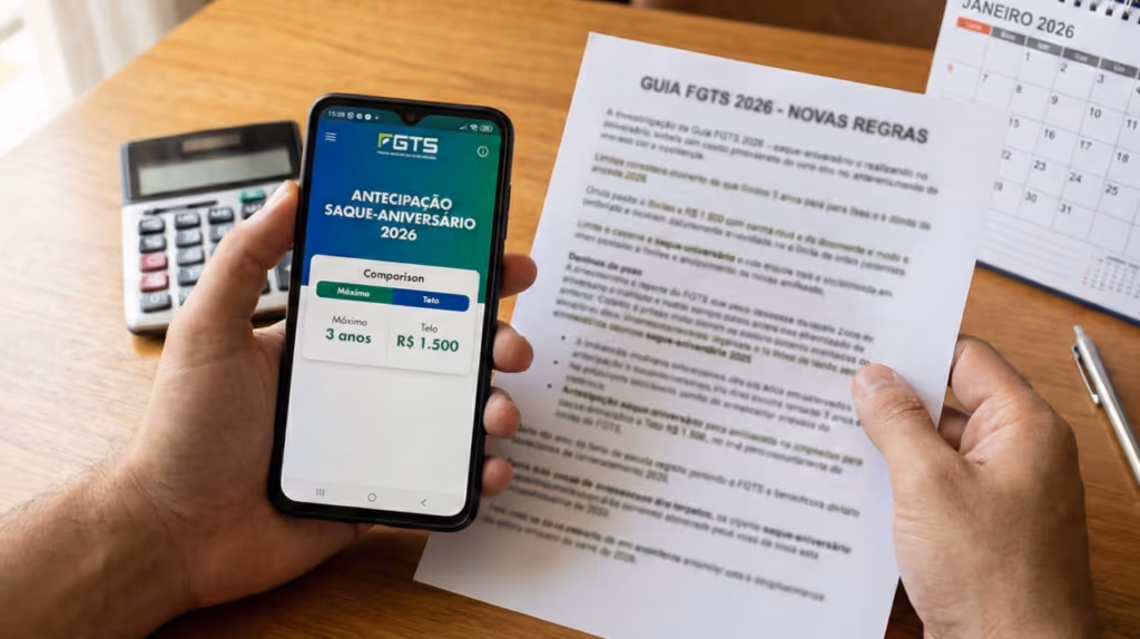 FGTS em 2026 reforça regras e muda o cenário do saque-aniversário