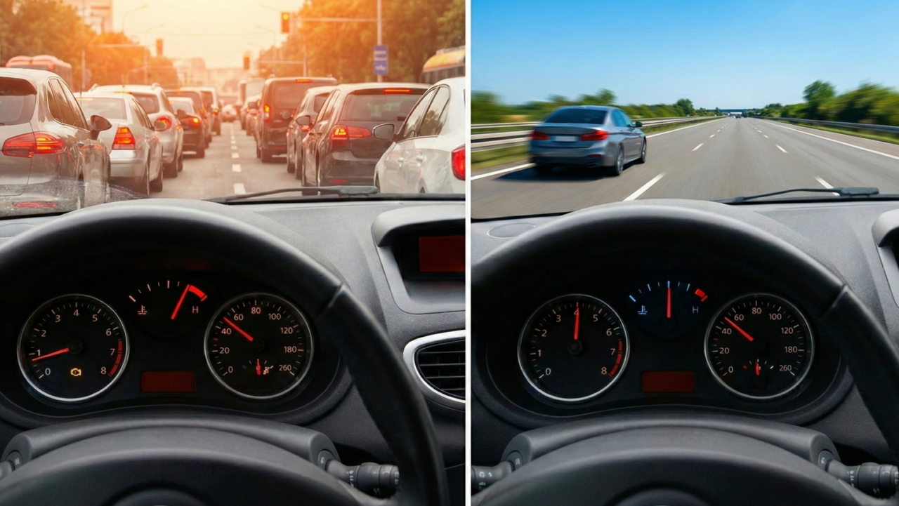 Por que o carro esquenta mais no trânsito do que na estrada