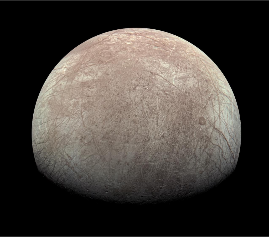 A lua Europa mostra ser bem mais misteriosa do que se imaginava - NASA/JPL-Caltech/SwRI/MSSS | Image processing: Kevin M. Gill CC BY 3.0