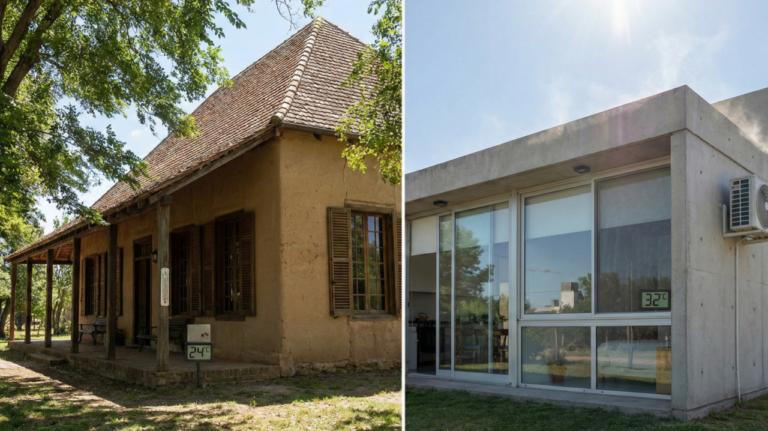 Casas antigas são mais frescas do que casas construídas atualmente