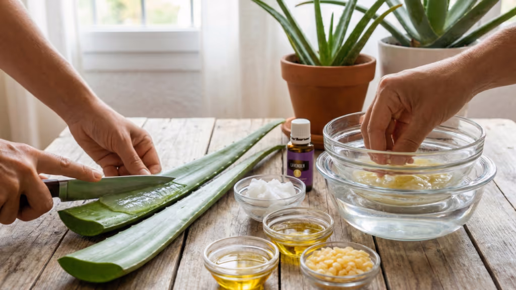 Como preparar um creme facial com aloe vera para estimular o colágeno e cuidar da pele