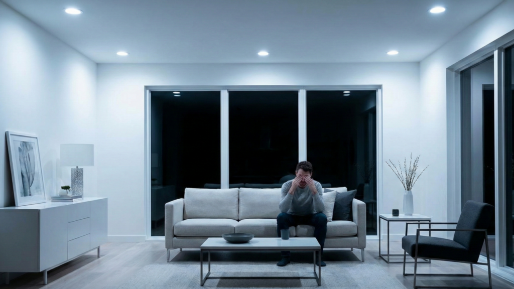 A luz azul, presente nas luzes brancas, interfere no nosso humor e sono
