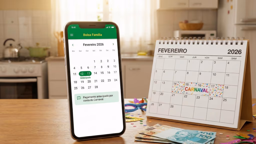 Carnaval antecipa o Bolsa Família em fevereiro de 2026 e pagamentos começam antes