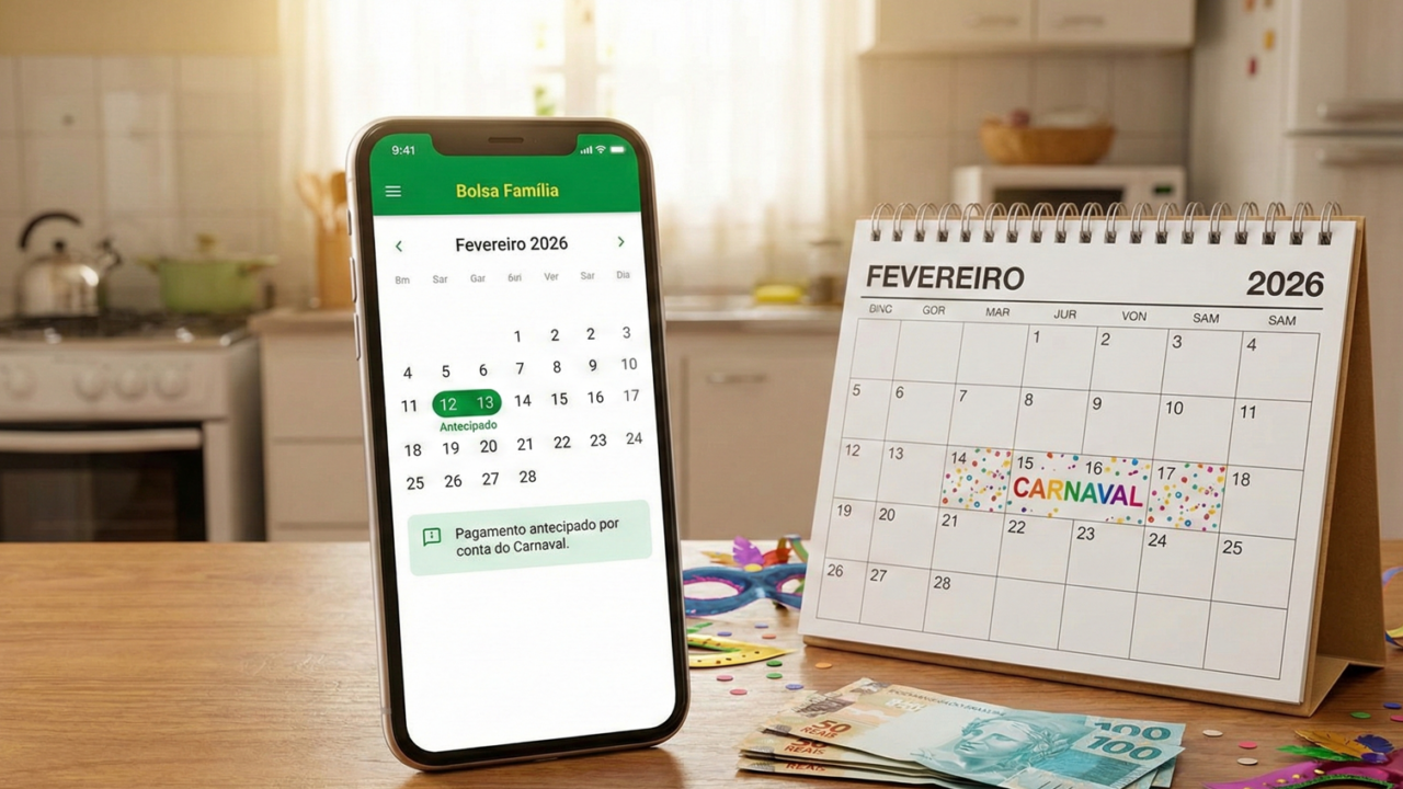 Carnaval antecipa o Bolsa Família em fevereiro de 2026 e pagamentos começam antes