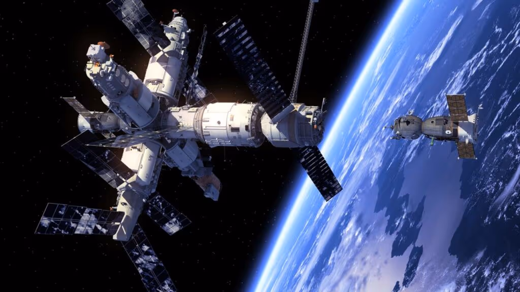 Bolsa de ferramentas esquecida por astronautas é flagrada da Terra