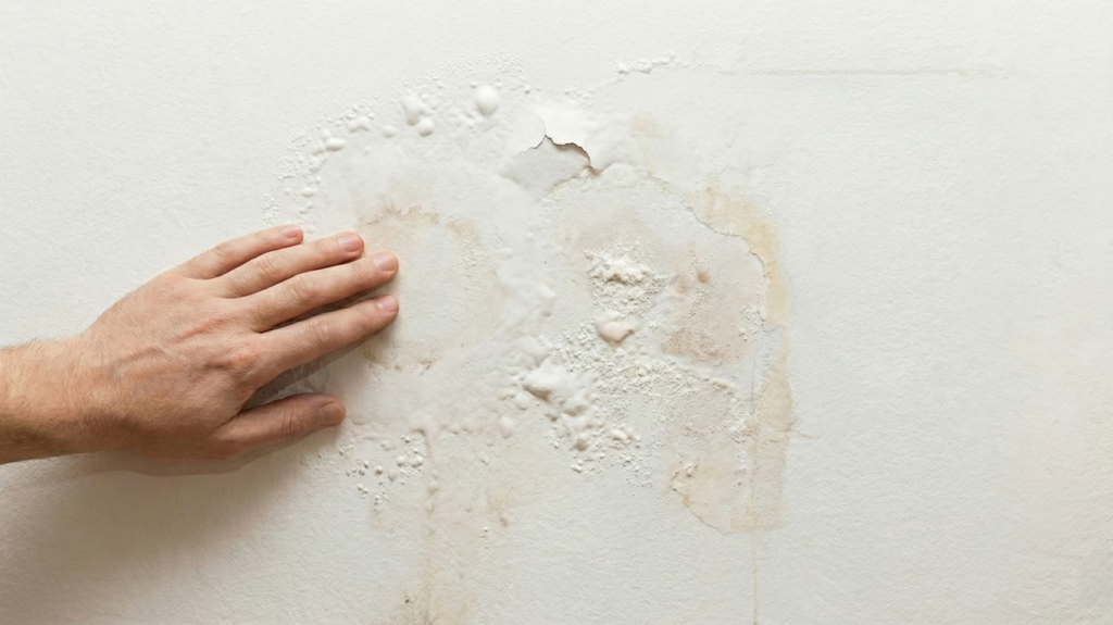 Bolhas na tinta e descascando pode ser um sinal de problemas de umidade