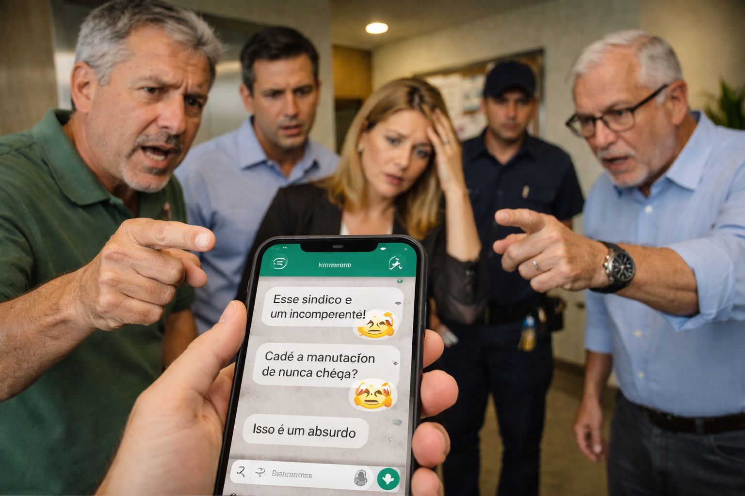 Grupo de WhatsApp do condomínio é onde os problemas nascem — não onde se resolvem