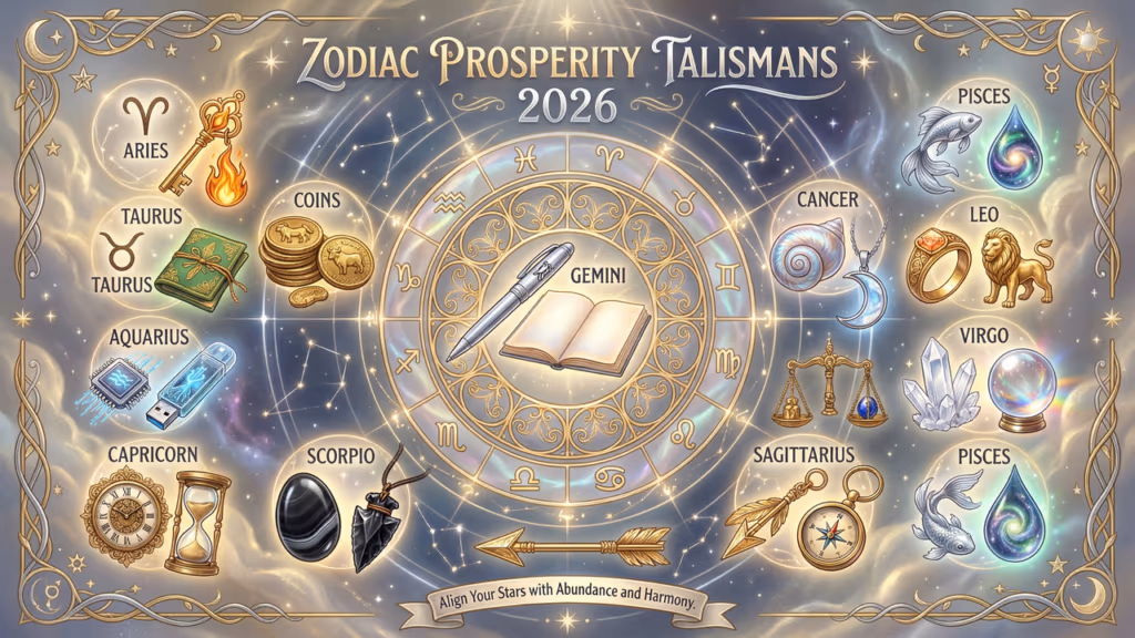 O objeto de sorte ideal para cada signo atrair prosperidade em 2026