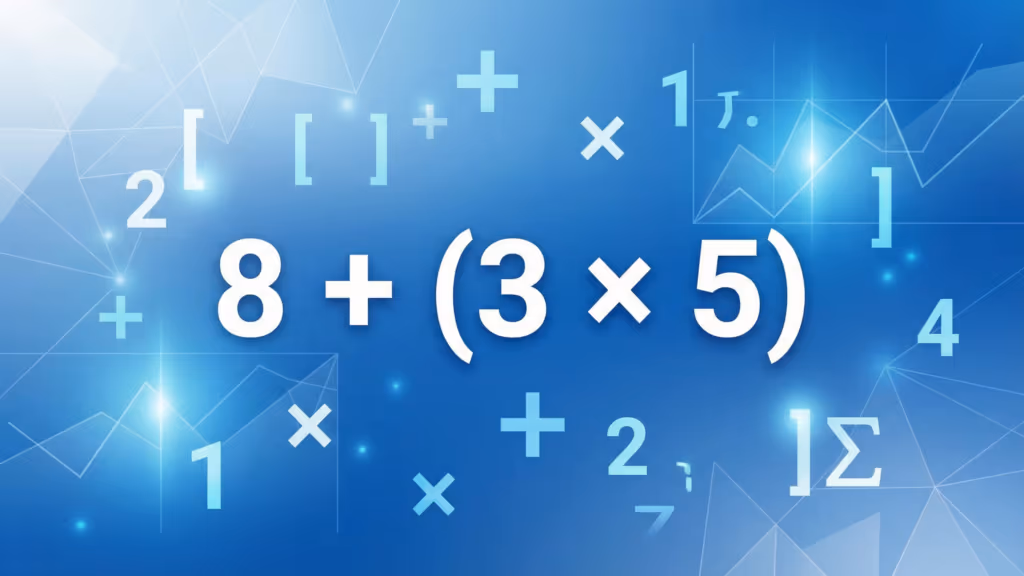Quanto vale 8 + (3 × 5)? Parece fácil, mas muita gente erra