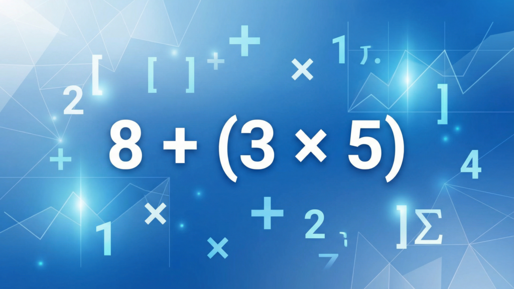 Quanto vale 8 + (3 × 5)? Parece fácil, mas muita gente erra