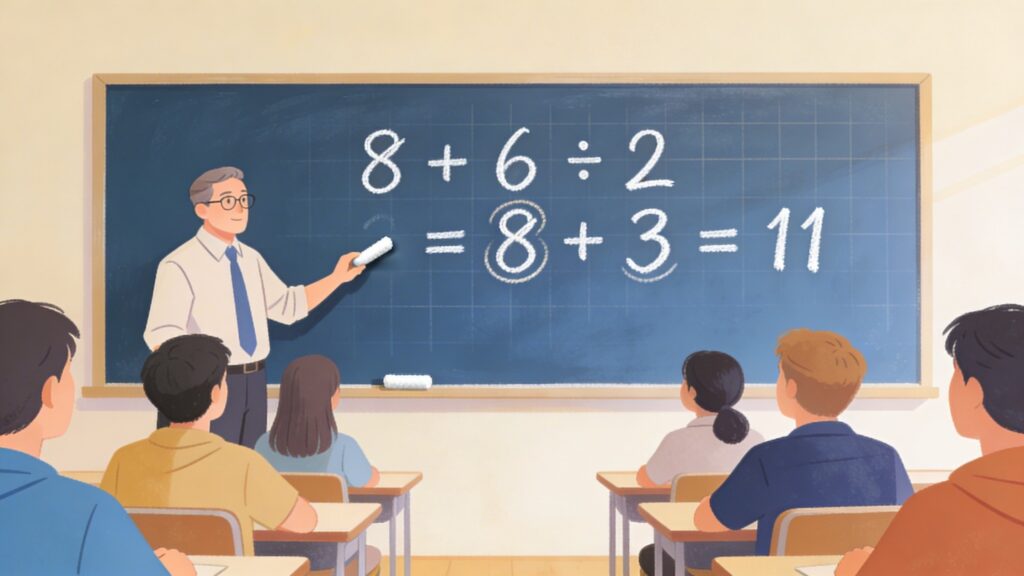 8 + 6 ÷ 2: você acertou sem pensar duas vezes?