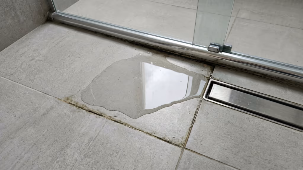 Banheiro bonito, ralo ruim: o erro de caimento que dá cheiro e água parada