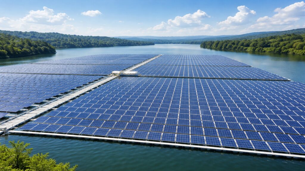 Alemanha tem ideia maluca de cobrir um lago com painéis solares e resolve grande problema das renováveis