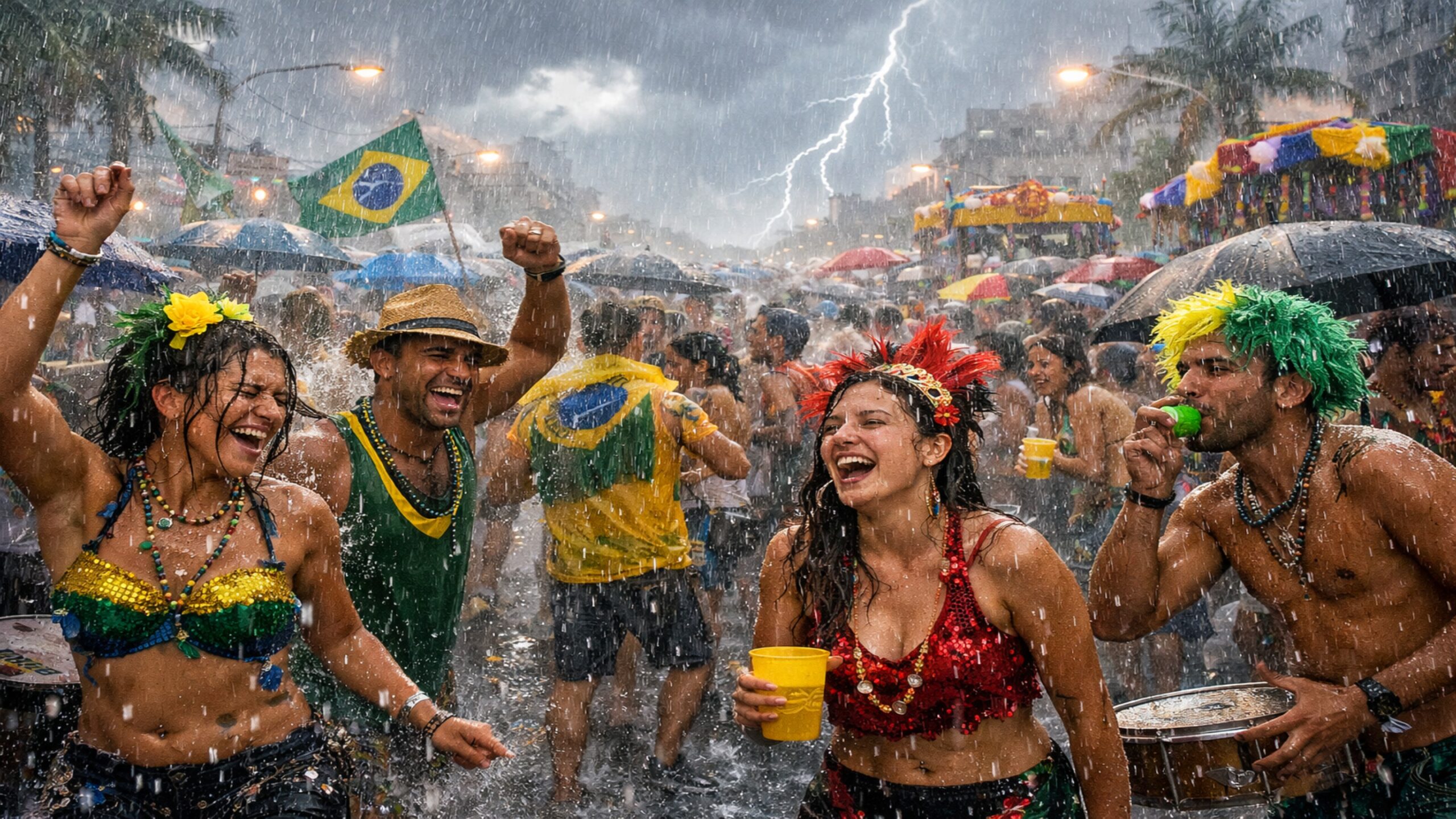 Alerta Inmet para chuvas intensas e forte calor durante o carnaval