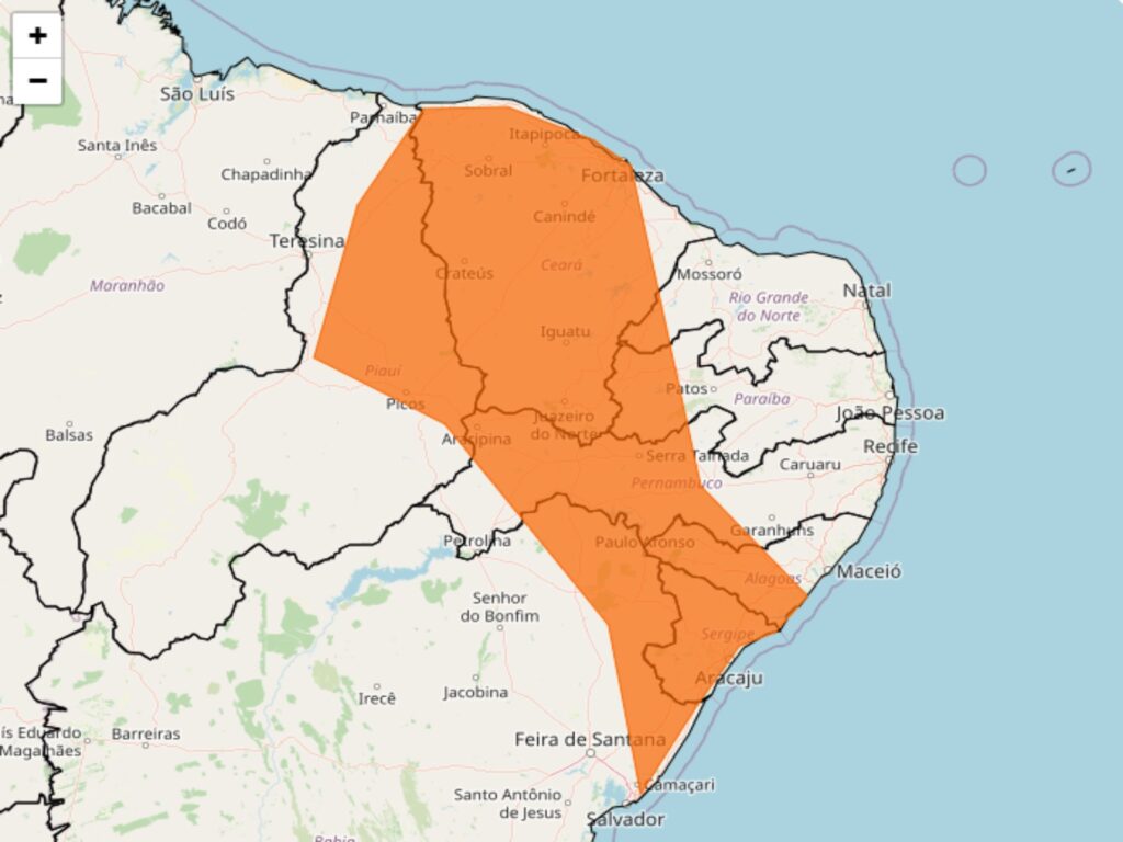 Alerta Inmet para fortes chuvas nos dias 09 e 10, veja as regiões