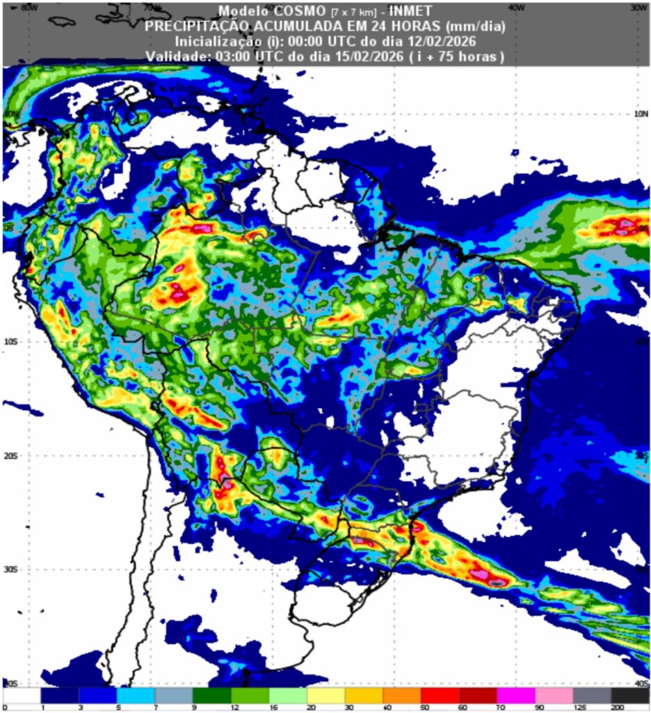 Alerta Inmet para chuvas intensas e forte calor durante o carnaval