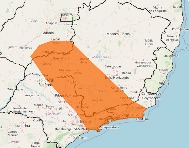 Alerta do Inmet para chuvas intensas nos dias 07 e 08