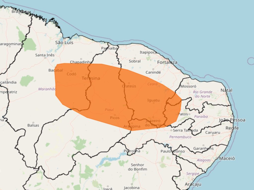 Alerta do Inmet para fortes chuvas nos dias 14 e 15, veja as regiões