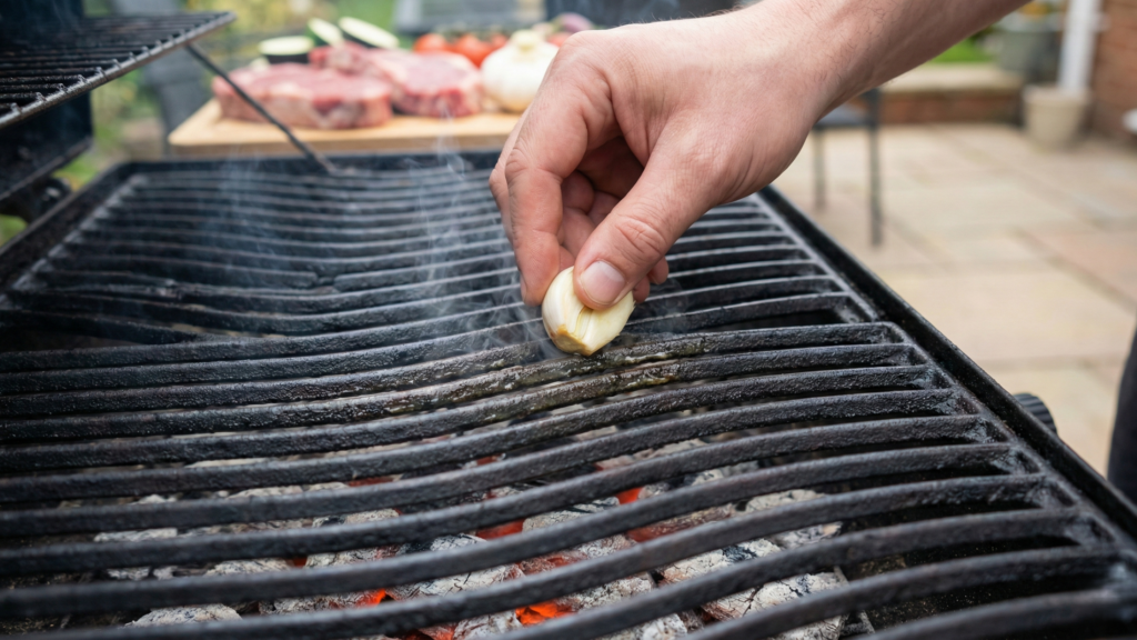 Alho na grelha antes do churrasco é o detalhe simples que deixa carne e peixe mais saborosos e menos amargos