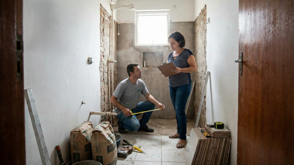 Pequeno no espaço, pesado no bolso: quanto custa fazer um banheiro do zero