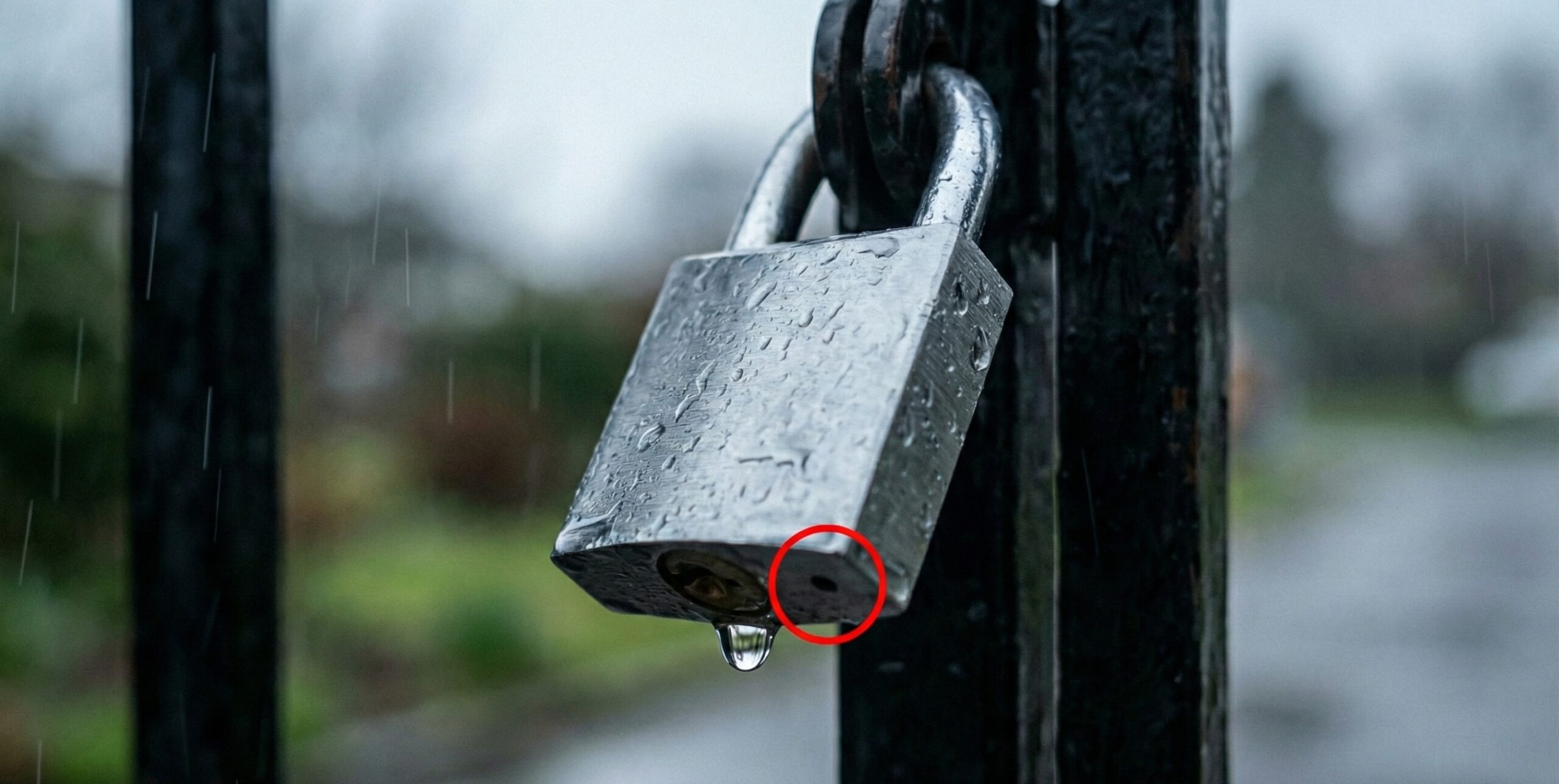 Por que todo cadeado de aço tem um furo na parte de baixo