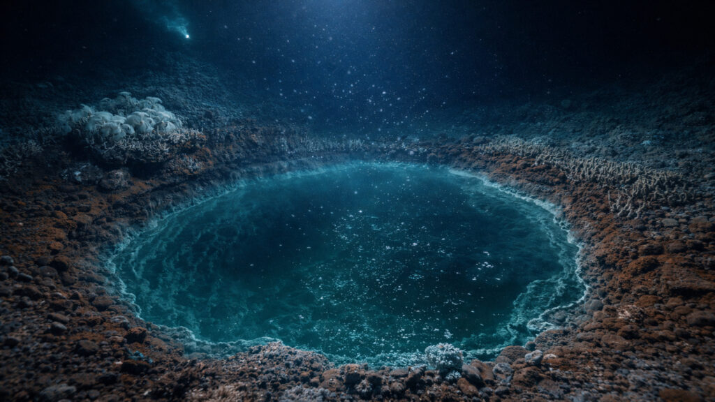 Existe um lago dentro do oceano e ele não se mistura com a água ao redor